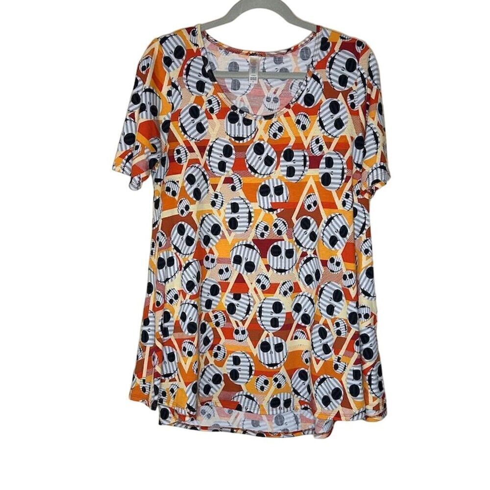 LuLaRoe Women's S Jack Skellington Tunic Shirt Nightmare before Christmas